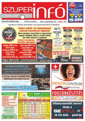 Pápa és Környéke Szuperinfó