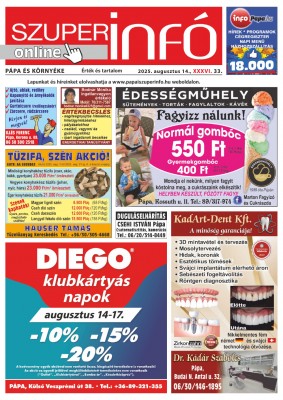 Pápa és Környéke Szuperinfó